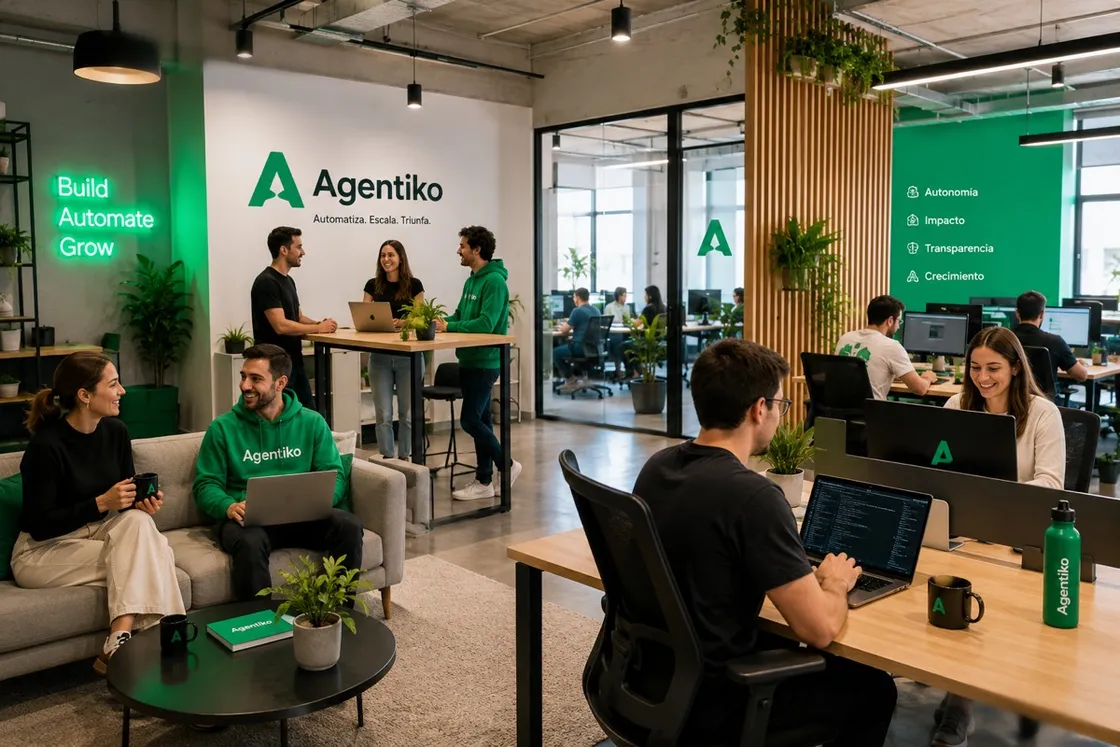 Equip Agentiko treballant en estratègia d'intel·ligència artificial